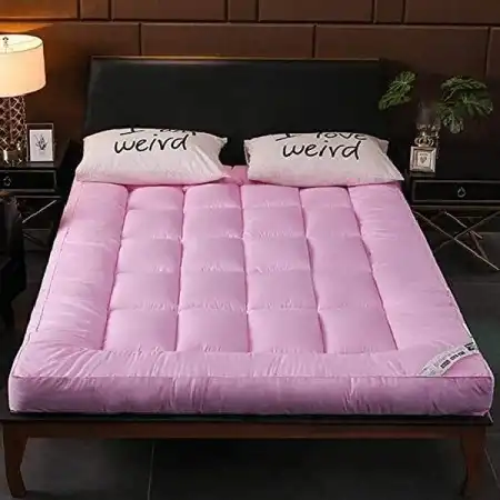 6/7 Feet Deluxe Mattress Topper( Pink Colour)